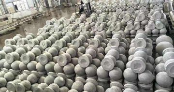 茂名芝麻白圆球 石球 挡车球